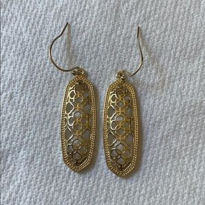 Kendra Scott Brenden gold filigree drop earrings